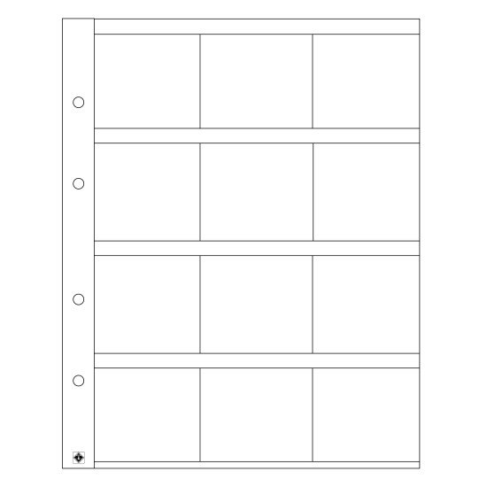 Leuchtturm 309197 Hojas OPTIMA, para 12 cartones de monedas 50x50 mm, transparentes Leuchtturm 309197 Hojas OPTIMA, para 12 cartones de monedas 50x50 mm, transparentes