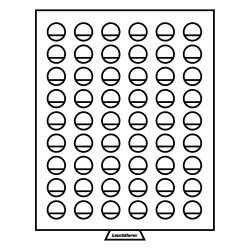 Leuchtturm 309858 Bandeja para monedas 54 divisiones redondas de 25,75 mm Ø, color humo Leuchtturm 309858 Bandeja para monedas 54 divisiones redondas de 25,75 mm Ø, color humo
