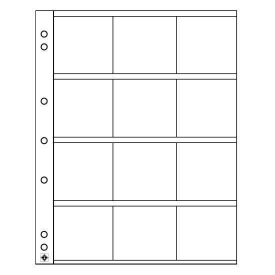 Leuchtturm 310444 Hojas para monedas NUMIS, 12 Cartones de monedas (50x50 mm)