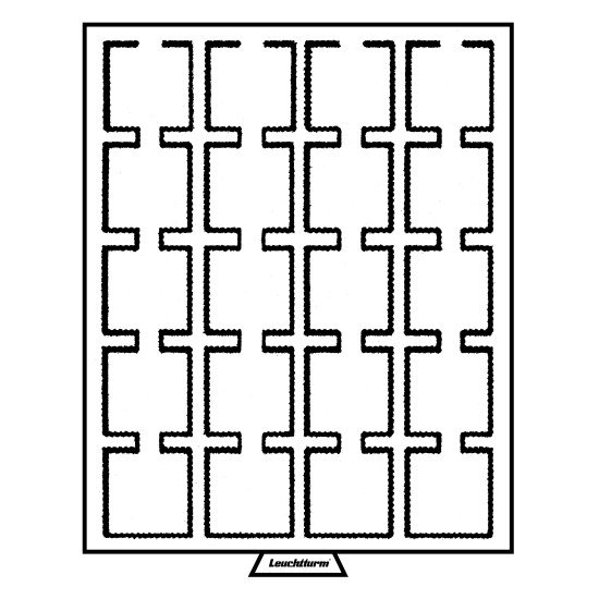 Leuchtturm 310511 Bandeja para monedas 20 divisiones esquinadas 50 x 50 mm, color humo Leuchtturm 310511 Bandeja para monedas 20 divisiones esquinadas 50 x 50 mm, color humo