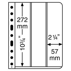 Leuchtturm 311773 hojas de plástico VARIO, 3 divisiones, división vertical, transparente Leuchtturm 311773 hojas de plástico VARIO, 3 divisiones, división vertical, transparente