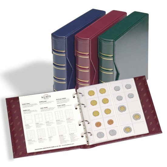 Leuchtturm 312262 Tapa anillas NUMIS, classic diseño con cajetín protector, rojo Leuchtturm 312262 Tapa anillas NUMIS, classic diseño con cajetín protector, rojo