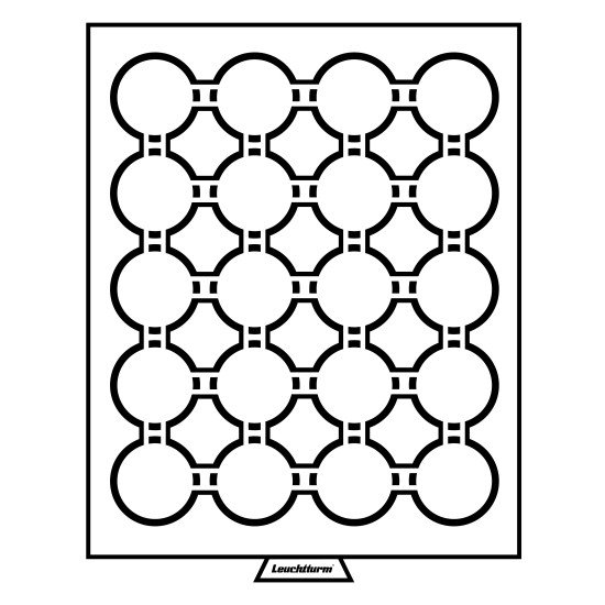 Leuchtturm 312454 Bandeja para monedas 20 divisiones para CAPS 41, color humo