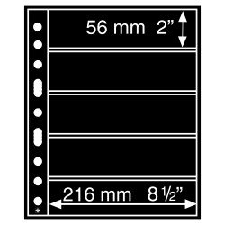 Leuchtturm 312953 Hojas de plástico GRANDE, con5 bandas horizontales, negras Leuchtturm 312953 Hojas de plástico GRANDE, con5 bandas horizontales, negras