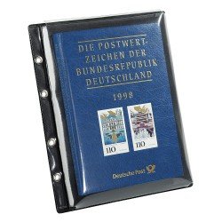 Leuchtturm 313323 Hojas de plástico OPTIMA, para documentos muy gruesos, negro
