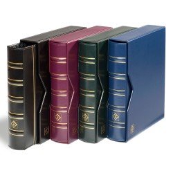 Leuchtturm 313389 Tapa de anillas OPTIMA, diseño classic con cajetín protector, azul