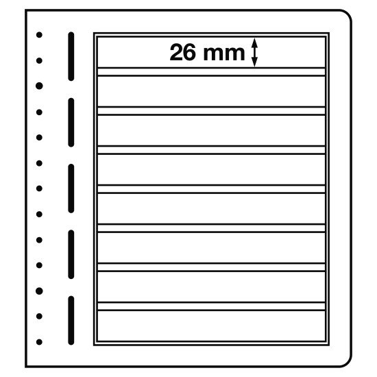 Leuchtturm 313996 hojas en blanco-LB, 8 divisiones, 190x 26 mm