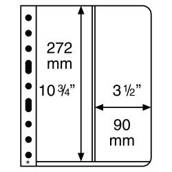 Leuchtturm 314737 hojas de plástico VARIO, 2 divisiones, división vertical, transparente Leuchtturm 314737 hojas de plástico VARIO, 2 divisiones, división vertical, transparente
