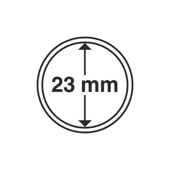 Leuchtturm 314782 cápsulas de monedas diámetro interior 23 mm Leuchtturm 314782 cápsulas de monedas diámetro interior 23 mm