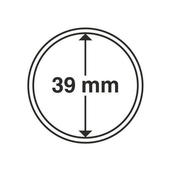 Leuchtturm 315148 cápsulas de monedas diámetro interior 39 mm Leuchtturm 315148 cápsulas de monedas diámetro interior 39 mm