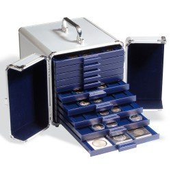 Leuchtturm 315842 Maletín de aluminio CARGO S 10 para 10 bandejas de Monedas SMART