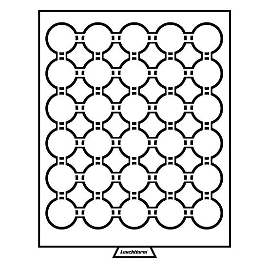 Leuchtturm 315873 Bandeja para monedas 30 divisiones para CAPS 32, color humo