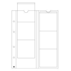 Leuchtturm 316001 hojas OPTIMA, para 6 monedas de hasta 65 mm Ø, transparentes