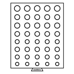Leuchtturm 316185 Bandeja para 5 series de monedas de euros de curso legal, color humo