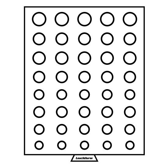 Leuchtturm 316185 Bandeja para 5 series de monedas de euros de curso legal, color humo Leuchtturm 316185 Bandeja para 5 series de monedas de euros de curso legal, color humo