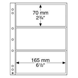 Leuchtturm 316522 Hojas para monedas NUMIS, de 3 divisiones para billetes de banco
