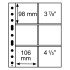 Leuchtturm 316604 Hojas de plástico GRANDE, con 6 estuches, 106x98 mm, transparentes