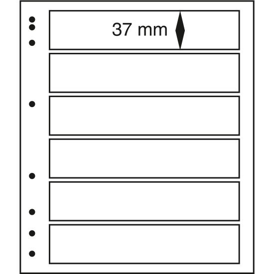 Leuchtturm 316731 MOC hojas en blanco-LB con hoja protectora, 6 divisiones