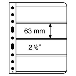 Leuchtturm 316774 hojas de plástico VARIO, 4 divisiones, transparente