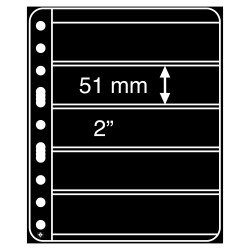 Leuchtturm 317000 Hojas de plástico VARIO PLUS, extra rígido, 5 divisiones, negro