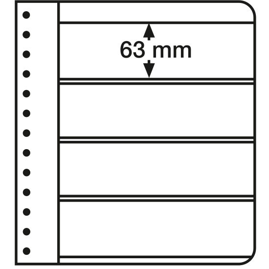 Leuchtturm 317470 Hojas-G, 4 divisiones, blanco