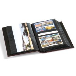 Leuchtturm 318141 Álbum multiusos para 200 tarjetas postal., Cartas, fotos estándar o 100 fotos panor., rojo
