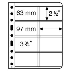 Leuchtturm 318300 hojas de plástico VARIO, 8 divisiones, para tarjetas Telefónicas, transparente