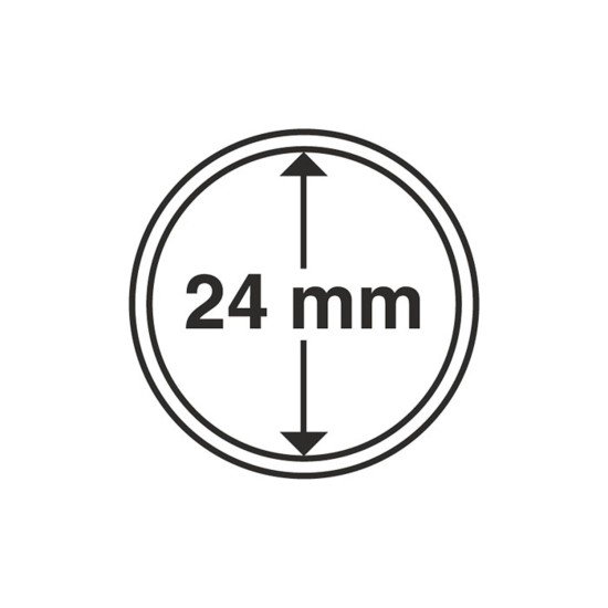Leuchtturm 319128 cápsulas de monedas diámetro interior 24 mm Leuchtturm 319128 cápsulas de monedas diámetro interior 24 mm