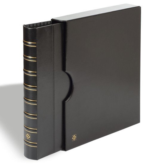 Leuchtturm 319263 Tapa de anillas KANZLEI, diseño classic con cajetín protector, negro