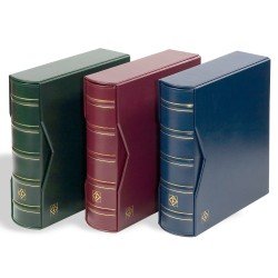 Leuchtturm 319991 Álbum para 200 FDCs o cartas en el formato C6, con cajetín protector, rojo