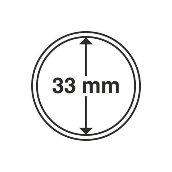 Leuchtturm 320931 cápsulas de monedas diámetro interior 33 mm