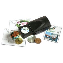 Leuchtturm 321419 Lupa Desplegable-LED, 20 aumentos, negro, Ø 21 mm
