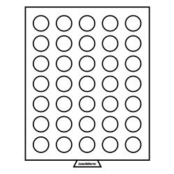 Leuchtturm 321661 Bandeja para monedas 35 divisiones redondas de 31 mm Ø, color humo