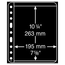 Leuchtturm 321927 hojas de plástico VARIO PLUS, extra rígido, 1 división, negro