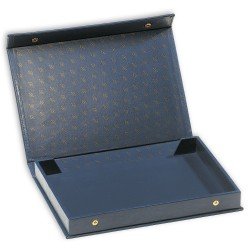 Leuchtturm 323212 Estuche para monedas L para 4 bandejas, azul, vacío