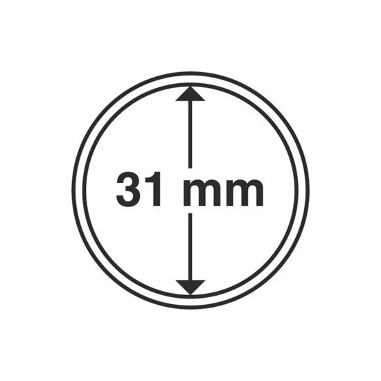 Leuchtturm 325003 cápsulas de monedas diámetro interior 31 mm Leuchtturm 325003 cápsulas de monedas diámetro interior 31 mm