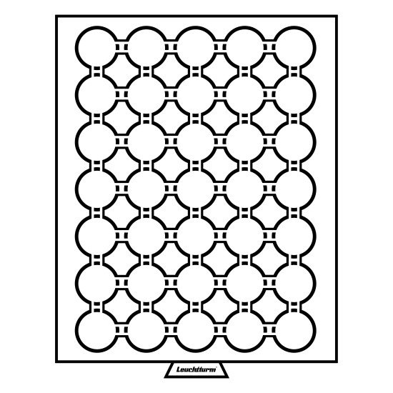 Leuchtturm 325360 Bandeja para monedas 35 divisiones para CAPS 29, color humo