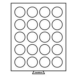 Leuchtturm 325458 Bandeja para monedas 20 divisiones redondas de 38 mm Ø, color humo