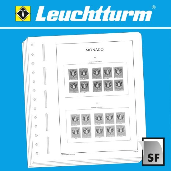 Leuchtturm 325493 SF-hojas preimpresas Mónaco carnets 1987-2019
