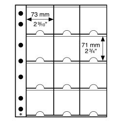 Leuchtturm 326120 Hojas de plástico GRANDE, con12 divisiones para cartones de monedas Leuchtturm 326120 Hojas de plástico GRANDE, con12 divisiones para cartones de monedas
