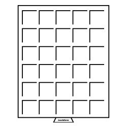 Leuchtturm 326654 Bandeja para monedas 30 divisiones esquinadas hasta 38 mm Ø, color humo