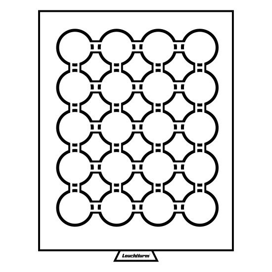 Leuchtturm 327498 Bandeja para monedas 20 divisiones para CAPS 36, color humo