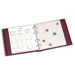 Leuchtturm 327836 Álbum de monedas NUMIS, classic con cajetín protector, rojo