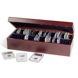 Leuchtturm 327918 Estuche para 50 cápsulas de monedas certificadas (Slabs)
