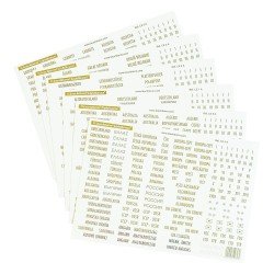 Leuchtturm 327923 Etiquetas de países con letra dorada Territorios Alemanes, RFA y muchas más Leuchtturm 327923 Etiquetas de países con letra dorada Territorios Alemanes, RFA y muchas más