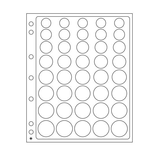 Leuchtturm 327928 hojas ENCAP, transparentes para series de monedas de 5 Euros en cápsulas Leuchtturm 327928 hojas ENCAP, transparentes para series de monedas de 5 Euros en cápsulas