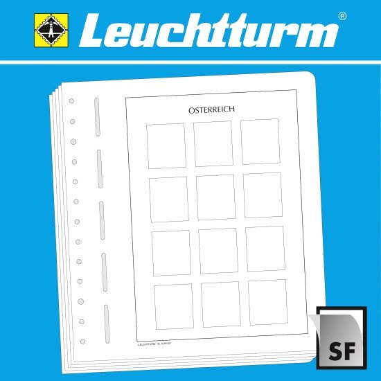 Leuchtturm 328912 hojas de Álbum neutras para sellos personalizados Austria (formato vertical) Leuchtturm 328912 hojas de Álbum neutras para sellos personalizados Austria (formato vertical)