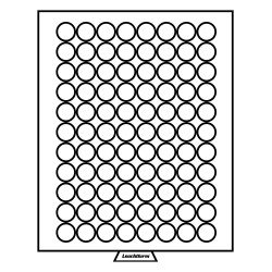 Leuchtturm 330737 Bandeja para monedas 88 divisiones redondas de 21,5 mm Ø, color humo