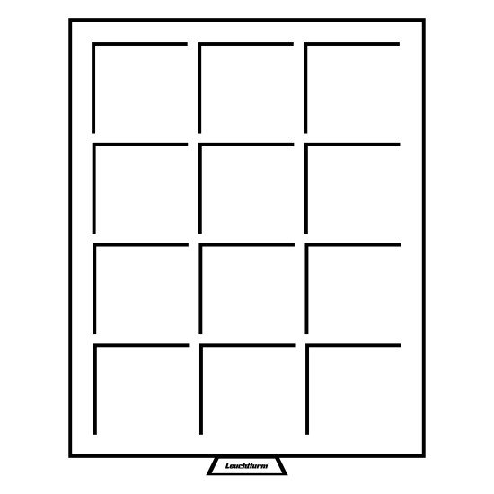 Leuchtturm 331404 Bandeja para monedas 12 divisiones esquinadas hasta 64 mm, color humo
