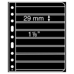 Leuchtturm 331824 Hojas de plástico VARIO, 8 divisiones, negro